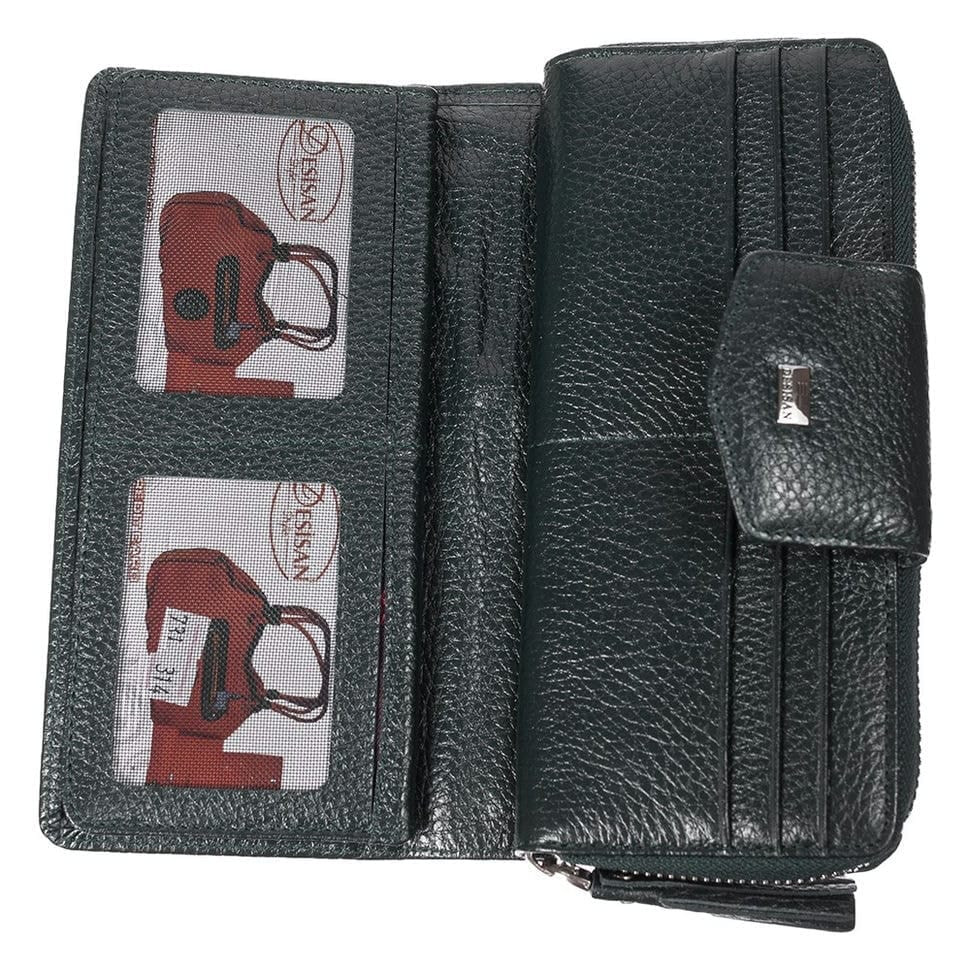 Гаманець жіночий шкіряний Desisan 731-314 зелений флотар