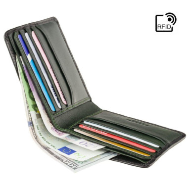 Men's wallet Visconti AT58 Milo with RFID (Burnish Green)