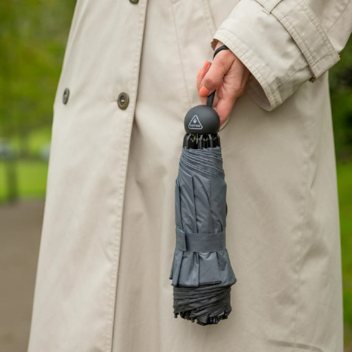 Парасолька жіноча Fulton L930 Mini Invertor-1 Black & Charcoal (Чорний-вугільний)