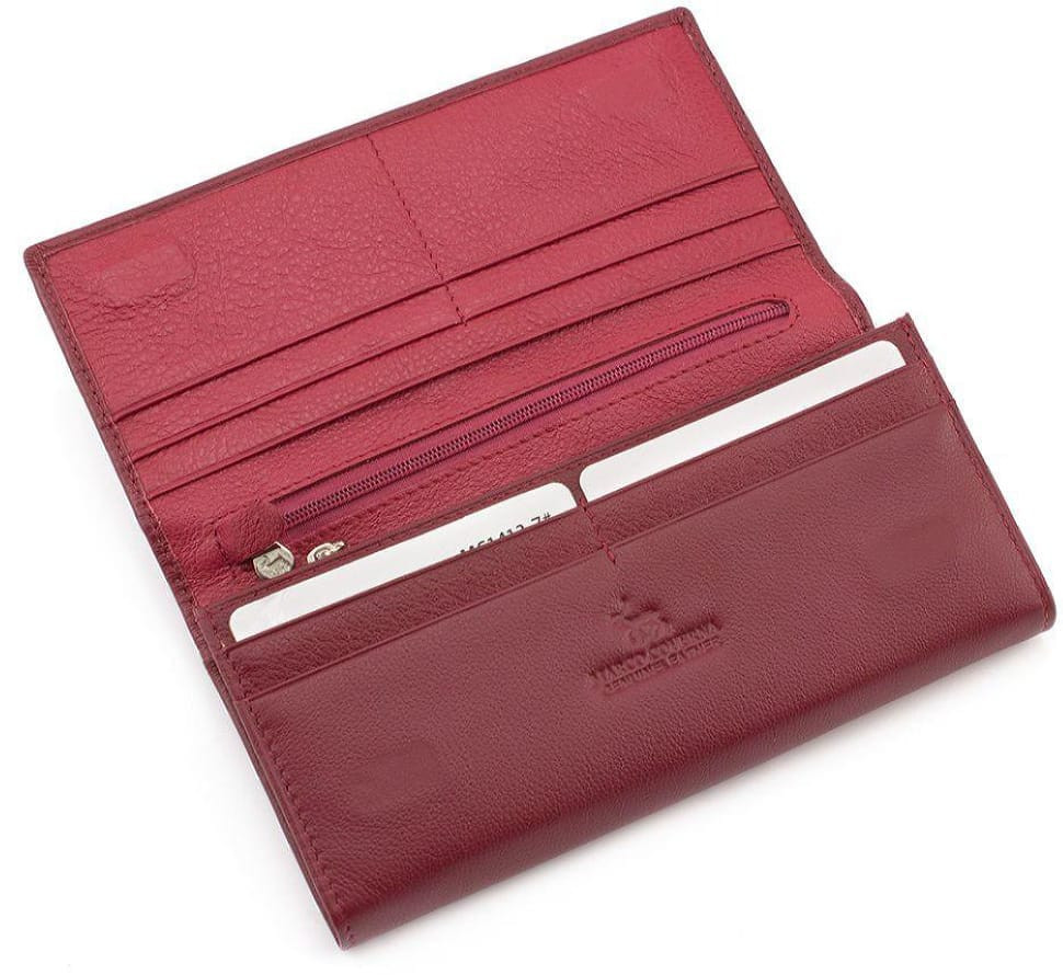 Гаманець жіноча шкіра Марко Коверна (16265) mc1413-4 бордовий