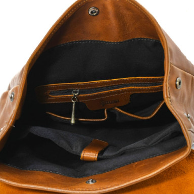 Backpack made of genuine leather GB-9001-4lx TARWA cognac nappa