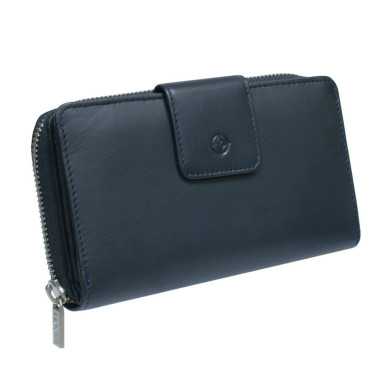 Leather wallet Cortina 5084 navy blue