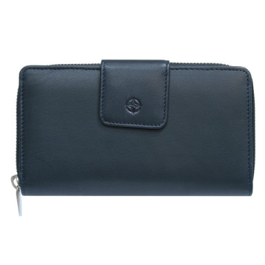 Leather wallet Cortina 5084 navy blue