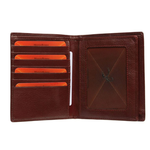Leather wallet Monterosso 4088 rosso red