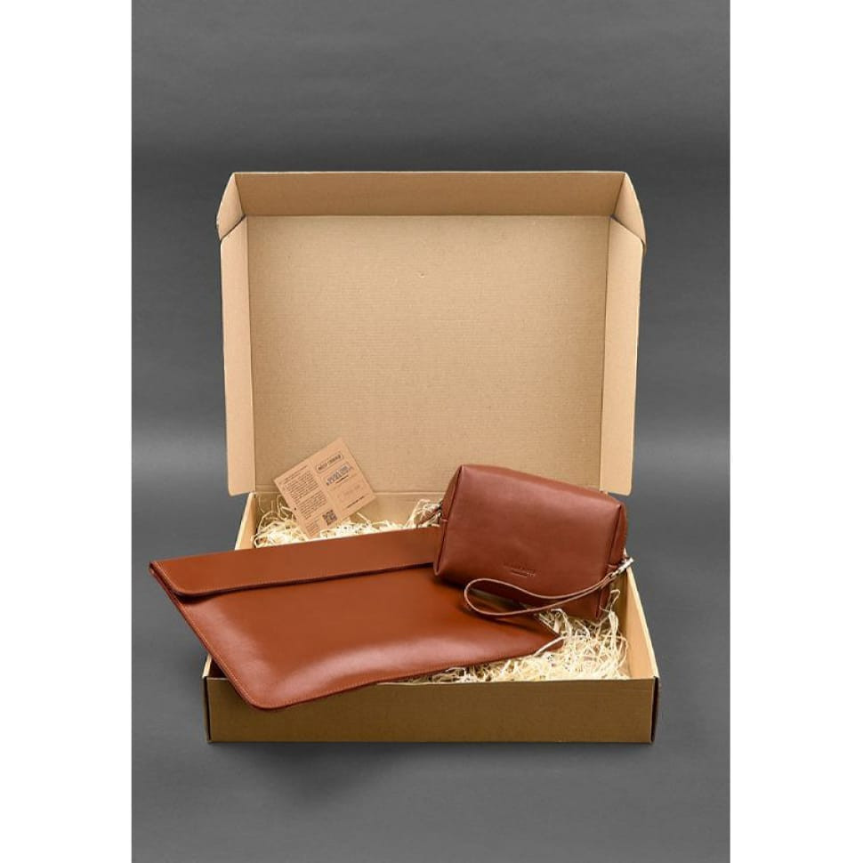 Шкіряний набір Мобільний Універсальний світло-коричневий