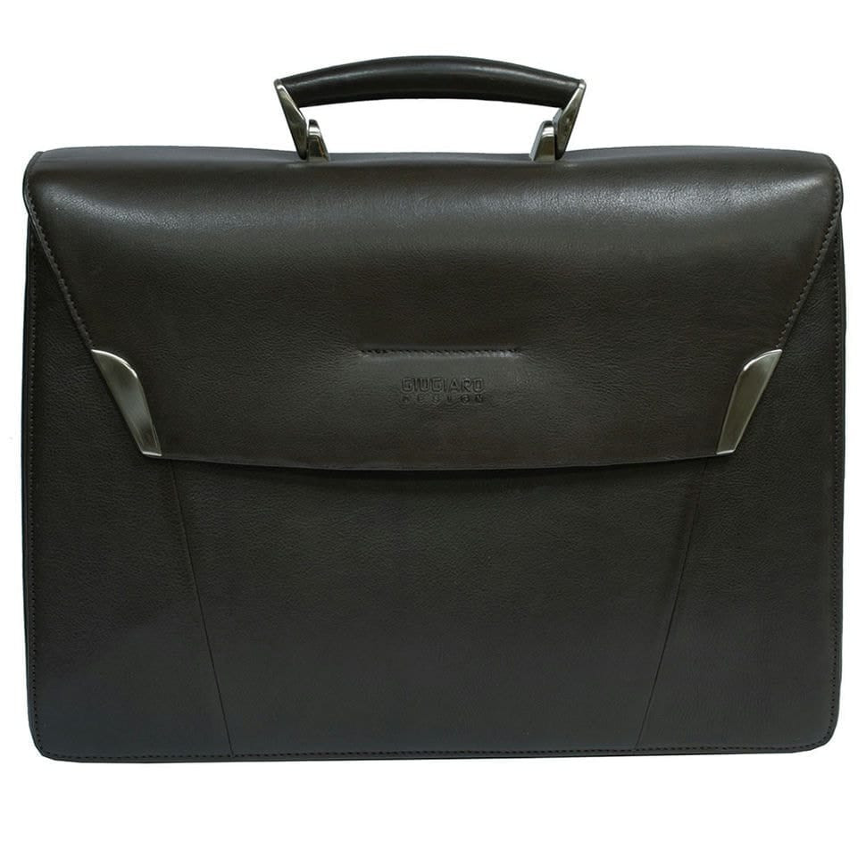 Шкіряний портфель Giugiaro 9427-42 moro коричневий