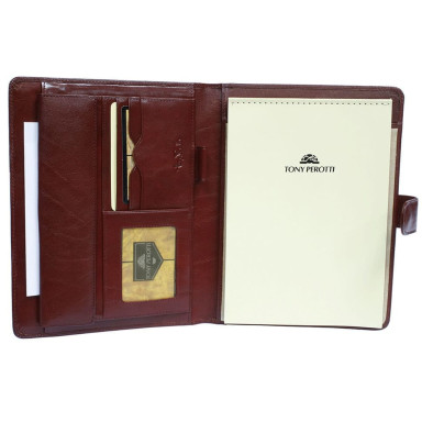 Leather notepad Italico 2590 rosso red