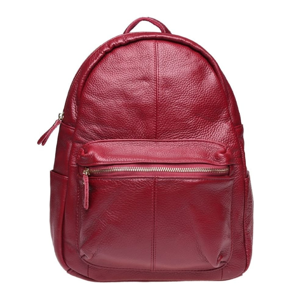 Шкіряний жіночий рюкзак Keizer K1339-red