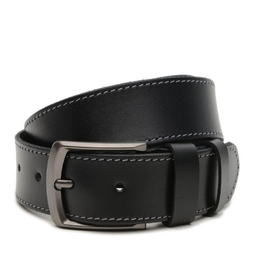 Широкий Чоловічий шкіряний ремінь 4,5 см V1125GX38-black