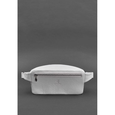Women's leather belt bag Spirit white