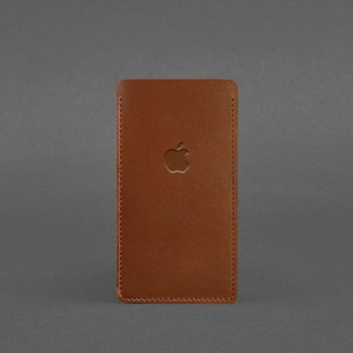 Шкіряний чохол для iPhone 13 Світло-коричневий