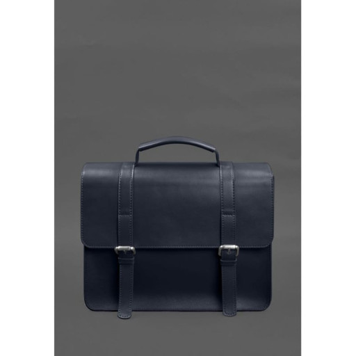 Шкіряна сумка-портфель Porte синій