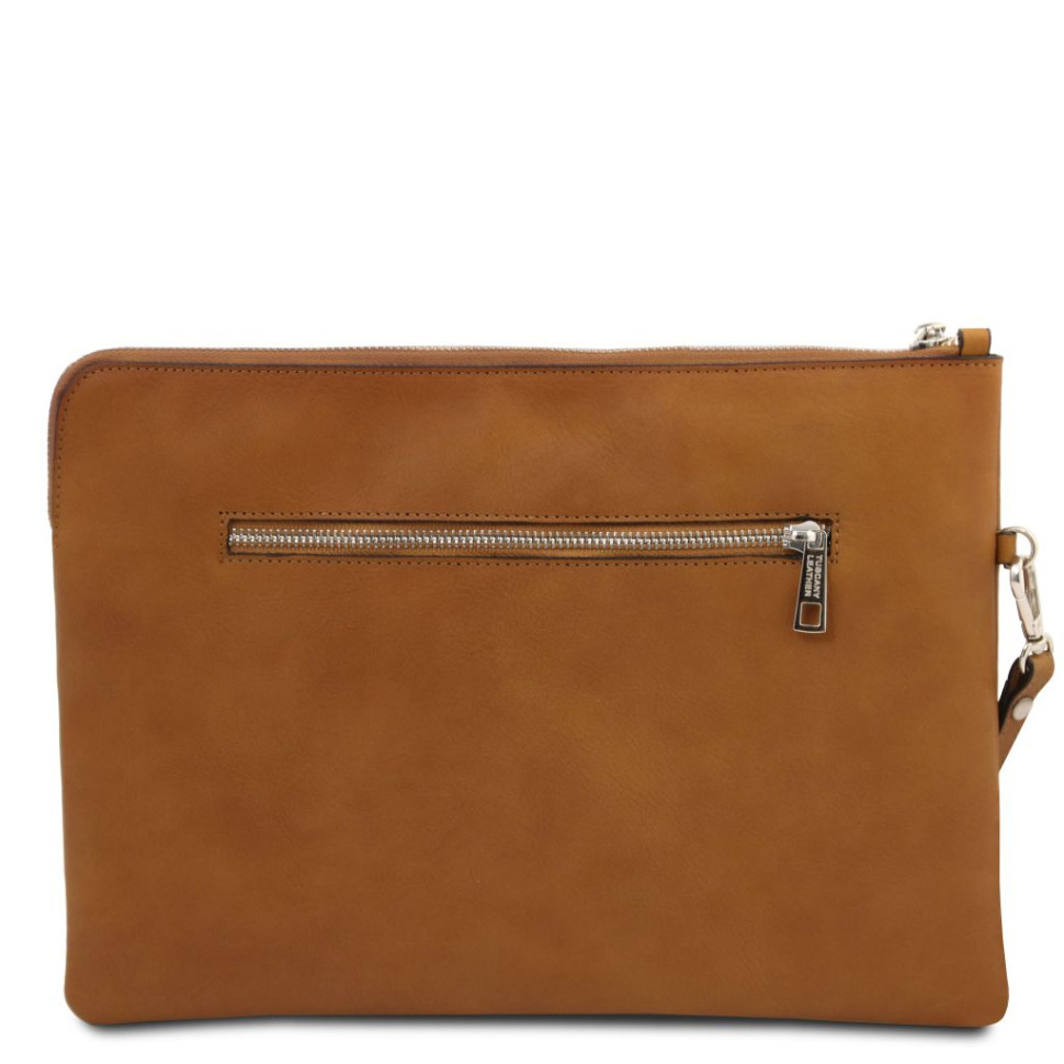 Giulio Maxi leather clutch with handle