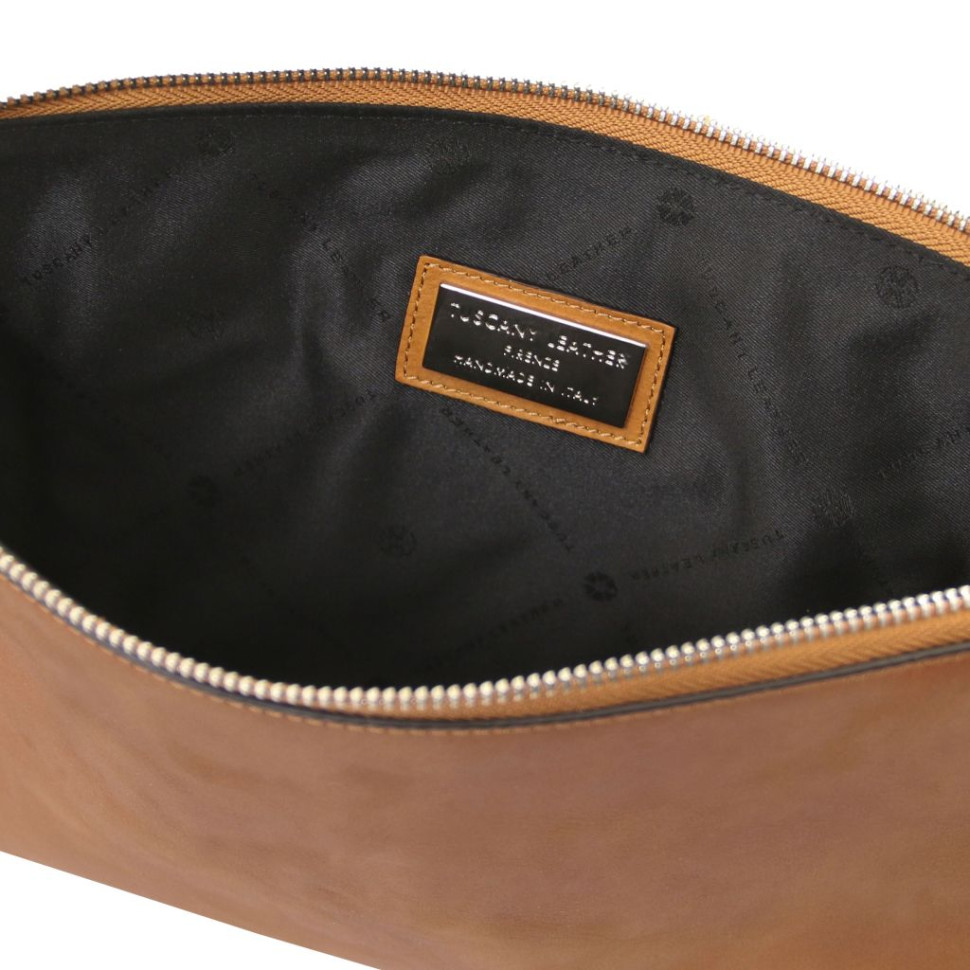 Giulio Maxi leather clutch with handle