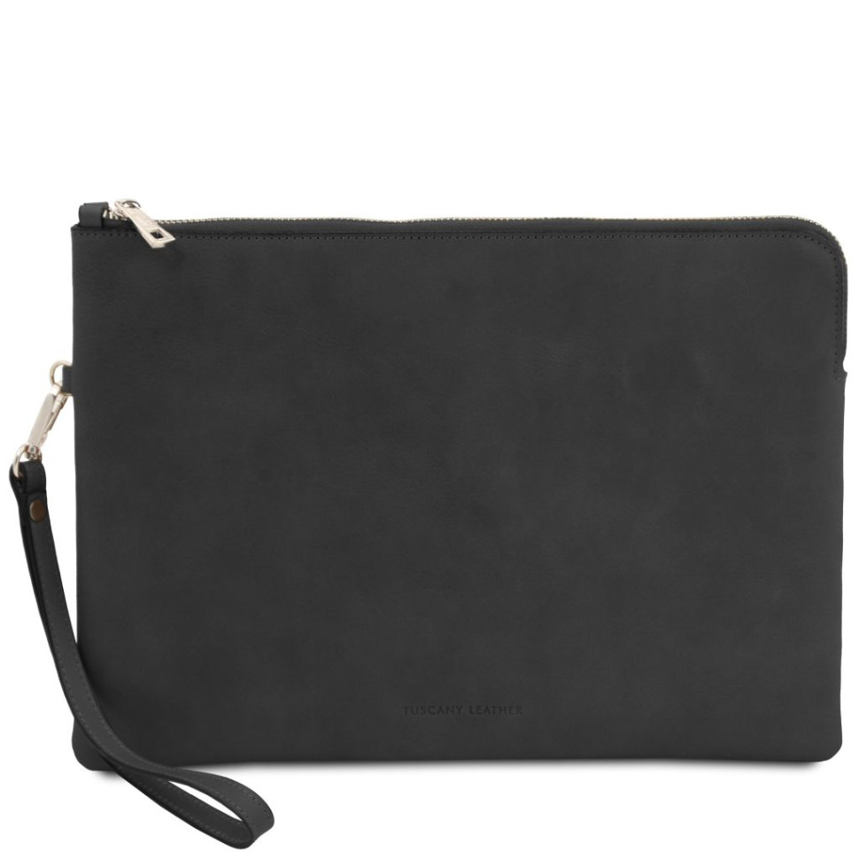 Giulio Maxi leather clutch with handle