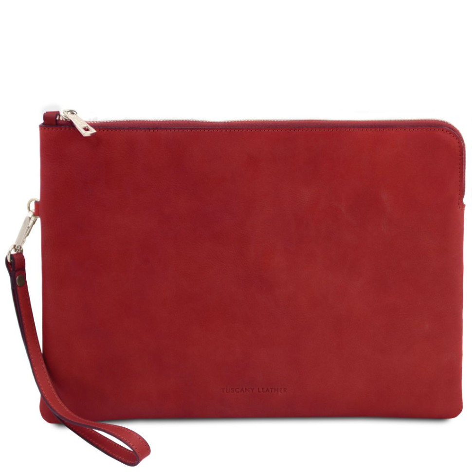 Giulio Maxi leather clutch with handle