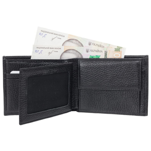 Портмоне шкіра BOND 519-281 чорний флотар