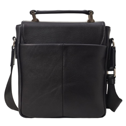 Барсетка м'яка шкіряна BOND 1054-101 чорна гладка