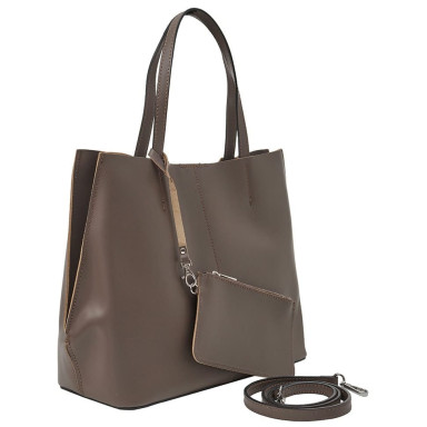 Кожаная женская сумка Virginia Conti Italy - Art03369dtaupe