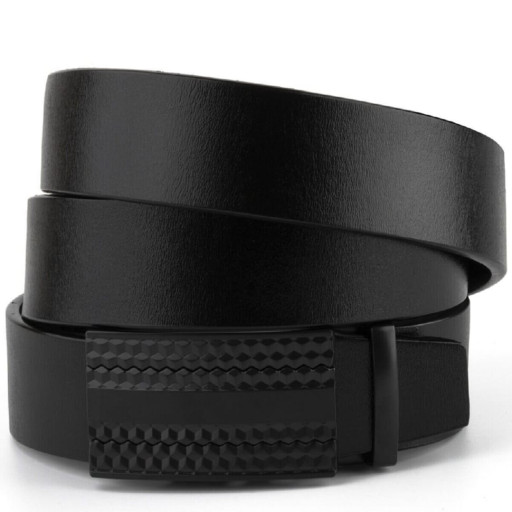 Чоловічий ремень з автоматичною пряжкою мозаїка Vintage 20299 Чорний