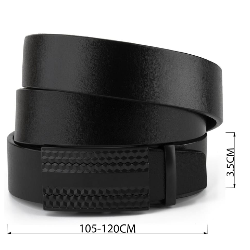 Чоловічий ремень з автоматичною пряжкою мозаїка Vintage 20299 Чорний