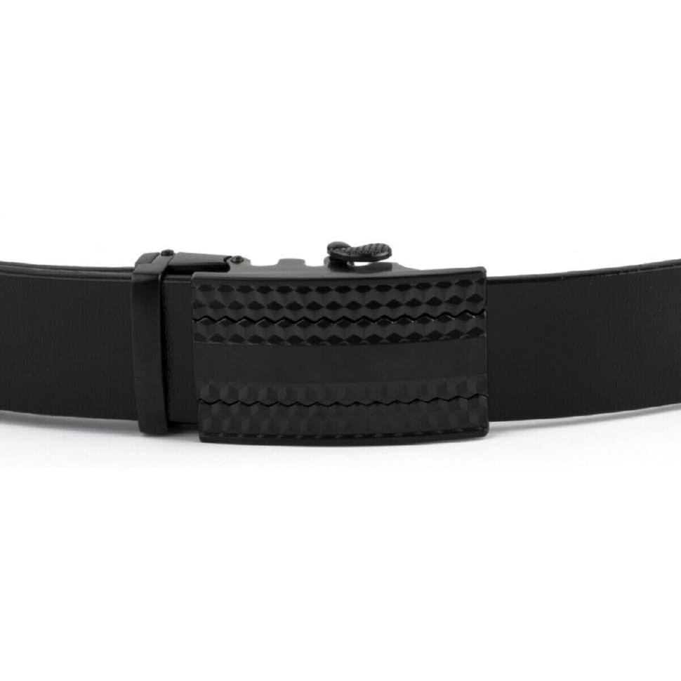 Чоловічий ремень з автоматичною пряжкою мозаїка Vintage 20299 Чорний