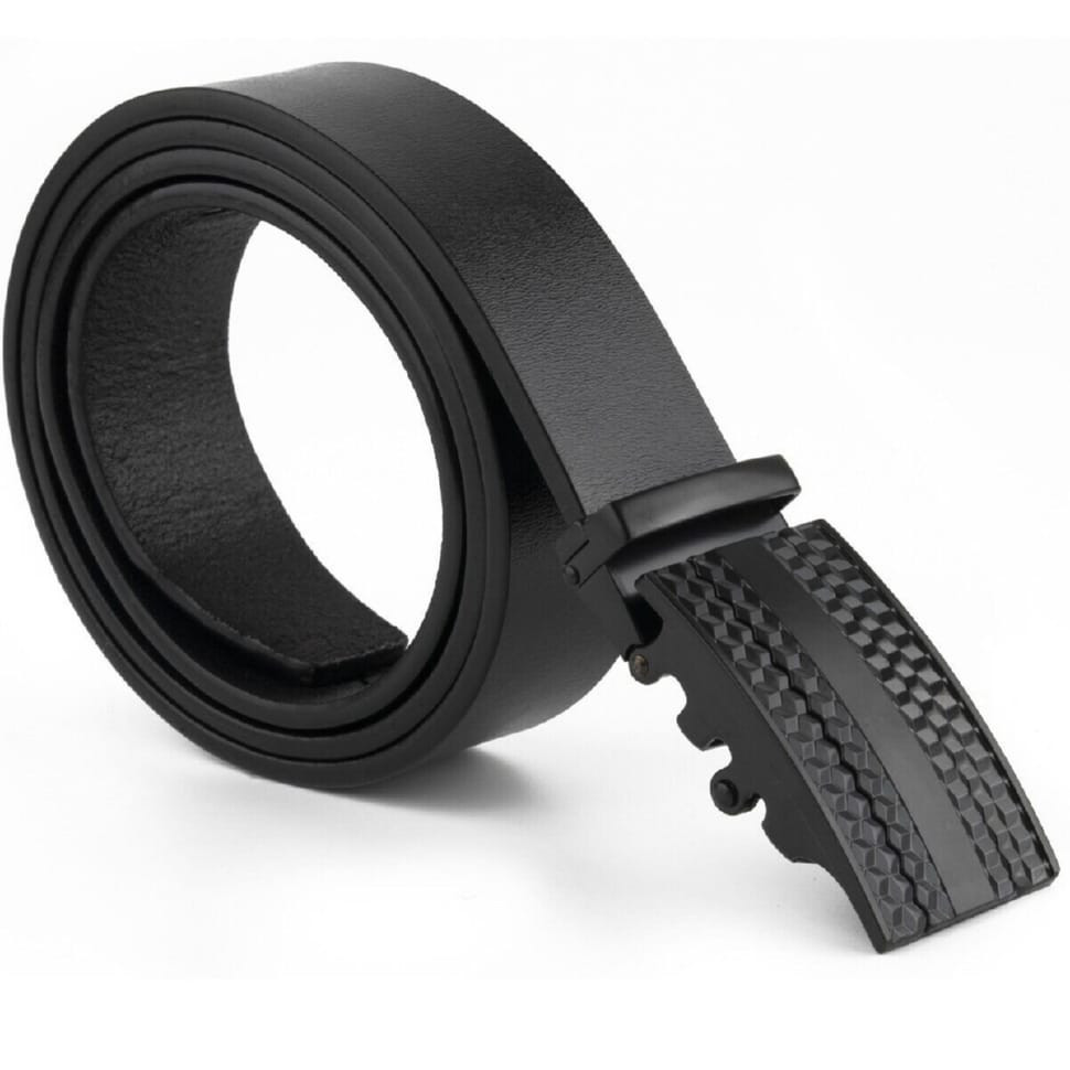 Чоловічий ремень з автоматичною пряжкою мозаїка Vintage 20299 Чорний