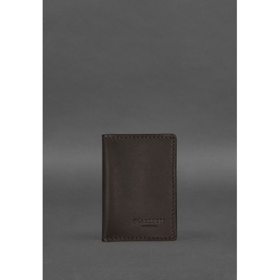 Leather cover for driver's license, ID and plastic cards 2.2 brown