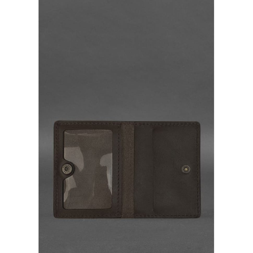 Leather cover for driver's license, ID and plastic cards 2.2 brown