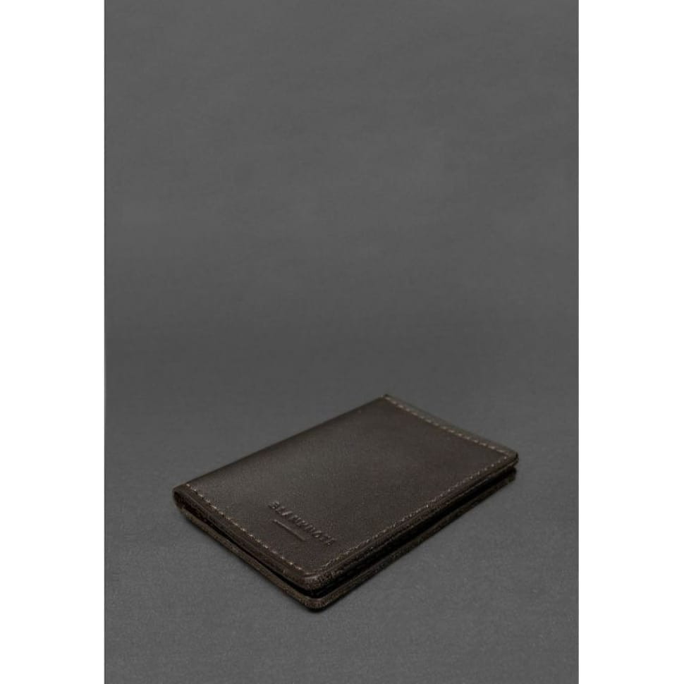 Leather cover for driver's license, ID and plastic cards 2.2 brown