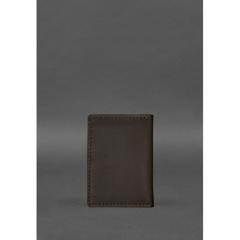 Leather cover for driver's license, ID and plastic cards 2.2 brown