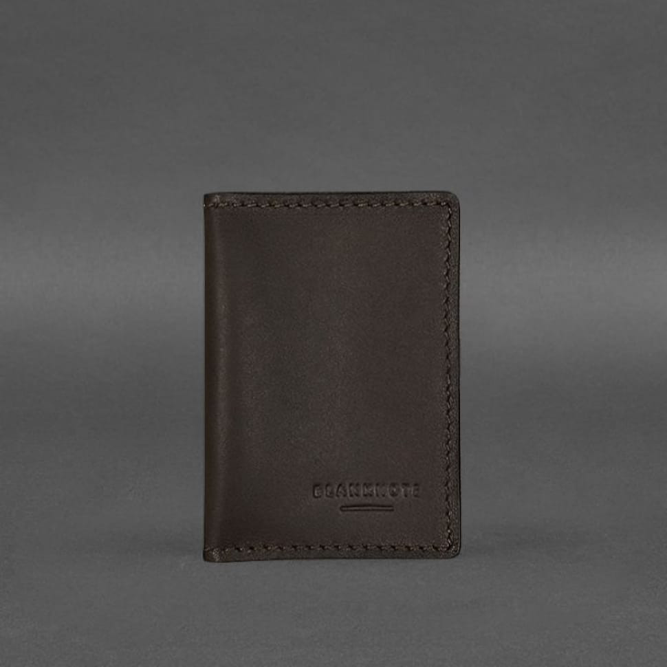 Leather cover for driver's license, ID and plastic cards 2.2 brown