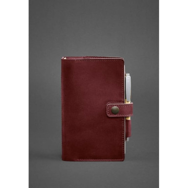 Leather notebook (Soft book) 4.0 burgundy Crazy Horse