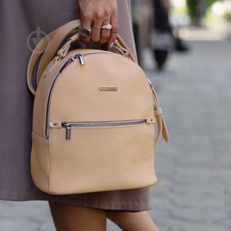 Kylie Leather Women's Mini Backpack Light Beige