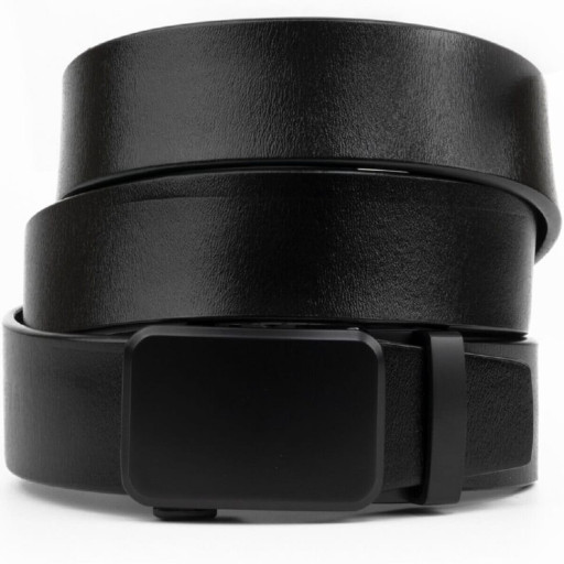 Шкіряний батальний чоловічий ремінь Vintage 20719 Чорний