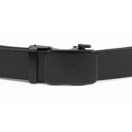 Шкіряний батальний чоловічий ремінь Vintage 20719 Чорний