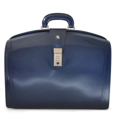 Pratesi RBL120/B - Brunelleschi Big Briefcase for Laptop in cow leather Radica Blue