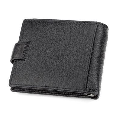 Мужской кошелек ST Leather 18309 (ST113-1) с зажимом для денег Черный