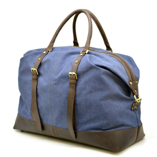 Сумка дорожня мікс тканини канвас і шкіри RK-8310-4lx TARWA