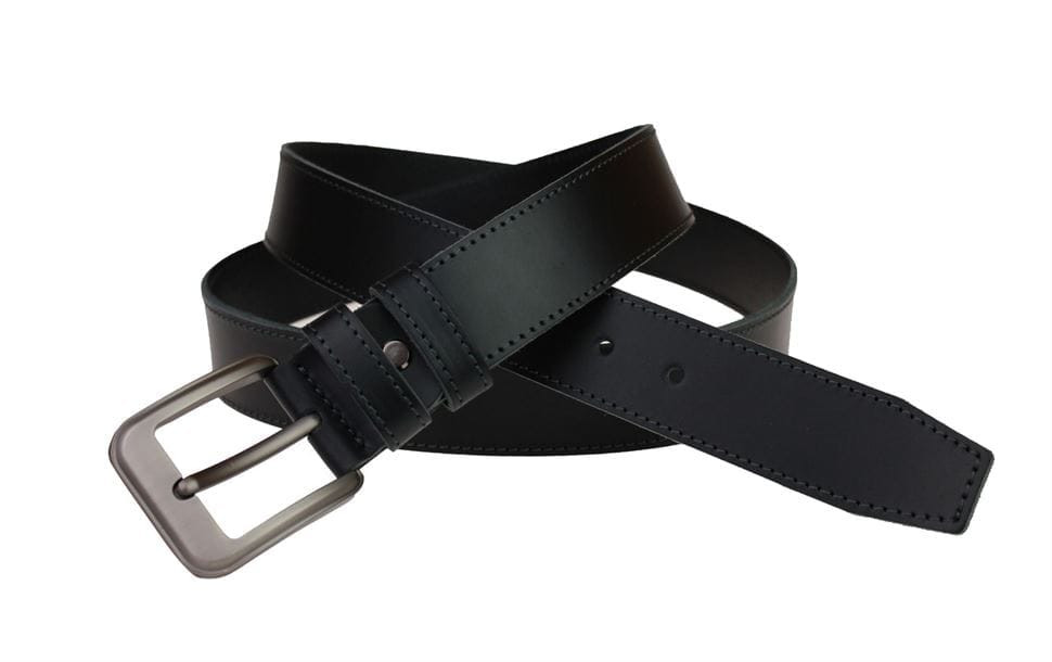 Ремінь чоловічий шкіряний джинсовий одна строчка SULLIVAN RMK-43 (7.5) 115-150 см чорний