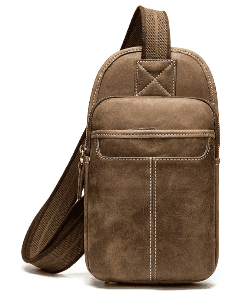 Leather shoulder bag Vintage 20009 Light brown