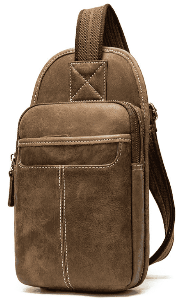 Leather shoulder bag Vintage 20009 Light brown