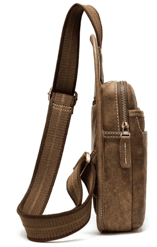 Leather shoulder bag Vintage 20009 Light brown