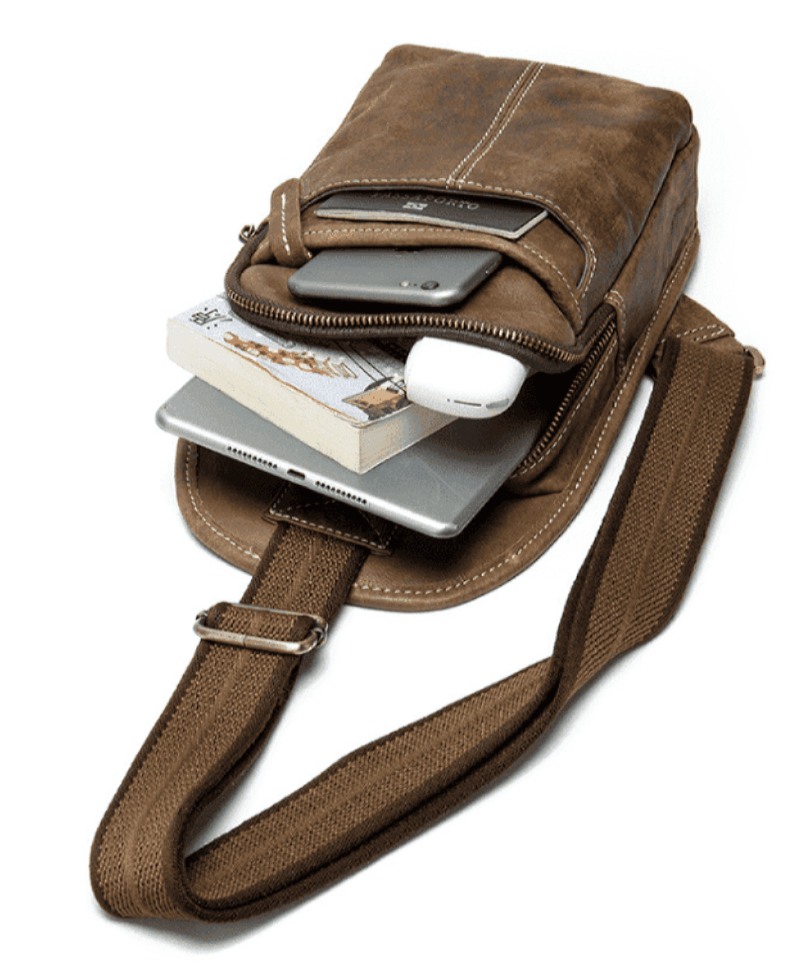 Leather shoulder bag Vintage 20009 Light brown