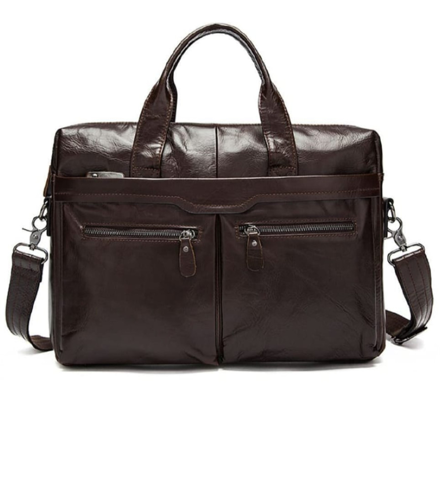 Чоловіча сумка з натуральної шкіри B10-9005 Jonee