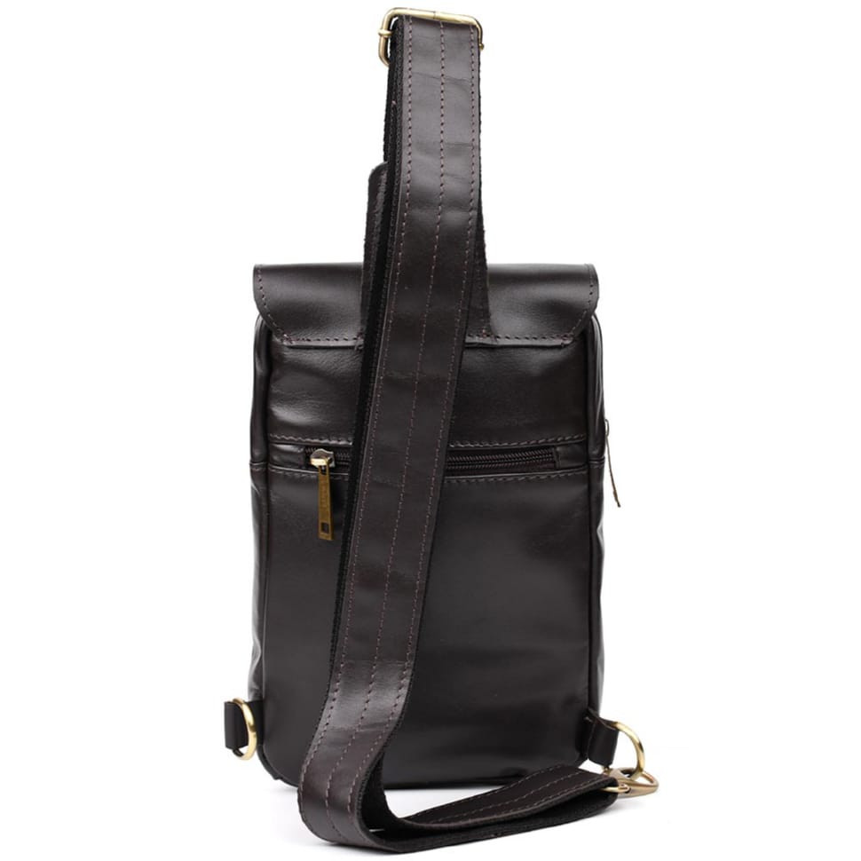 Чоловічий шкіряний рюкзак слінг GX-6403-4lx TARWA коричневий 