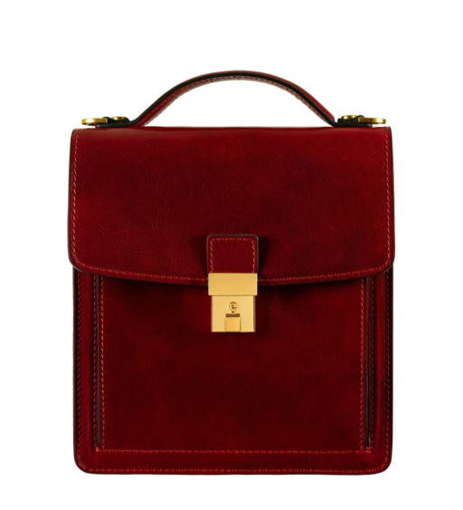 Маленький шкіряний портфель для жінок - Walden - Червоний колір - Time Resistance 5242401W