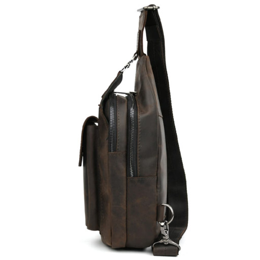 Модний рюкзак слінг на одну коричневу шлейку TARWA RC-4007-3md