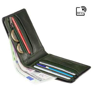 Mens wallet Visconti AT63 Roland with RFID (Burnish Green)