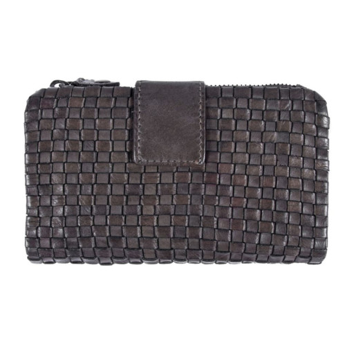 Винтажный кошелек женский Ashwood D83 Dark Grey (Темно-серый)